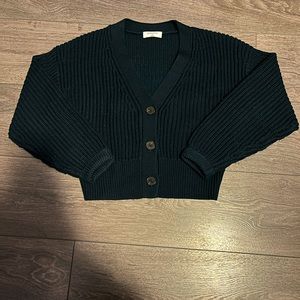 Babaton Canberra Cardigan in Scarab Green